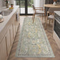 Madane Washable Runner Rug - 2x6 Rug Runners for Hallways 6 Feet Non Slip Vintage Kitchen Runner Rug Ultra-Thin Bathroom Runner Rugs Carpet Laundry Room Bedroom (2x6ft, Green/Gold)