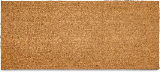 MAINEVENT Blank Mat 48x24 Inch, Plain Oversized Doormat for Covered Outdoor Area, Extra Large Long Welcome Mat w/Non-Slip PVC Backing for Double Door