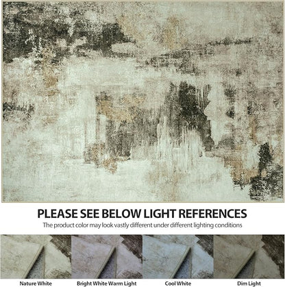 9x12 Area Rugs for Living Room Rug Washable: Abstract Large Rug for Dining Room Bedroom Carpet Non Slip 9 by 12 Indoor Modern Nursery Home Office Coffee