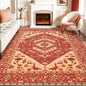 SERISSA Washable Rugs 8x10 Area Rugs, Large Non-Slip Boho Living Room Rug, Ultra Soft Oriental Vintage Red Print Distressed Carpet for Dining Room Bedroom Dorm Office Home Decor