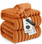 Bedsure GentleSoft Queen Blanket for Bed - Cozy Soft Fall Blankets for Women, Cute Large Fall Throws for Girls, Orange, 90x90 Inches