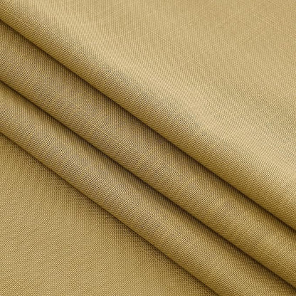 Gold Linen Curtains 63 Inches Long 2 Panel Sets for Living Room Bedroom Rod Pocket Back Tab Light Filtering Drape for Kitchen Window Short Protect Privacy Curtain Modern Farmhouse Decor 52x63