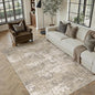 PureCozy Beige Area Rug 5x7 Machine Washable Modern Abstract Living Room Carpet Non Slip Neutral Low Pile Soft Non Shedding Bedroom Contemporary Indoor Rug for Kitchen Office Laundry Dining Room