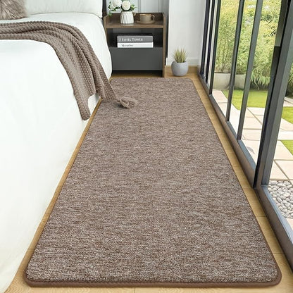 AROGAN Washable 2x8 Runner Rug for Hallway, Long Runner Rugs wtih Soft Memory Foam for Bedroom, Non Slip Backing Carpet Runners for Hallways, Kitchen, Bathroom, Entryway Home Decor, Matte Brown
