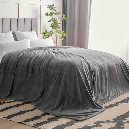 BEDELITE Big Fleece Blanket - 120" x 120" (10' x 10'), Super Soft Fluffy Fuzzy Oversized King Blanket for Bed, Couch, Sofa, Camping, Fits Whole Family, Grey