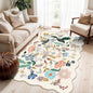 4x6 Living Room Area Rugs: Washable Boho Kitchen Rugs Non Slip Low-Pile Small Bedside Carpet for Bedroom Nursery Water-Resistant Beside Rug Non-Shedding Floor Mat for Kids Pets Family(4x6，Cream)