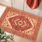 SERISSA Boho Rugs for Entryway, 2x3 Washable Non-Slip Entryway Rug Small Area Rug, Ultra Soft Oriental Vintage Red Low-Pile Indoor Door Mat Floor Carpet for Entrance Bedroom Kitchen Bathroom