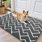OLANLY Front Door Mat, Non-Slip Rubber Backing, Dirt Resistant and Absorbent, Washable, Easy to Clean Low-Profile Indoor Doormat for Back Door, Entryway, Inside Entrance, 40x32, Charcoal