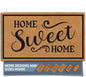 Barnyard Designs Natural Coco Coir Heavy Duty Backing Doormat - Large Cute Non-Slip Front Door Welcome Mat for Outside Entrance or Porch Entry, Brown (17x30, Home Sweet Home)