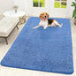 OLANLY Dog Door Mat for Muddy Paws 59x35, Absorbs Moisture and Dirt, Absorbent Non-Slip Washable Doormat, Quick Dry Chenille Mud Mat, Entry Indoor Entryway Carpet for Inside Floor, Cornflower Blue