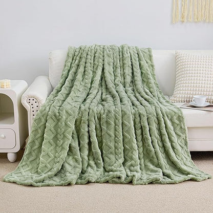 Aganear Blanket King Size - Lightweight, Portable, Fuzzy, Cozy Soft Blanket for Couch, Bed, Office; Breathable, Skin-Friendly for All Season Accessories (108"x90", Sage Green)