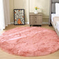 ORINOVA Pink Plush Round Rugs 6ft Large Washable Faux Fur Area Rugs for Living Room Boho Circle Fluffy Sheepskin Fur Rug for Nursery