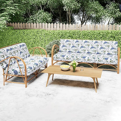 Smiry Printed Couch Cushion Covers, Stretch Soft Couch Covers for Sofa, Washable Non-Slip Sofa Slipcover Furniture Protector for Indoor and Outdoor (2 Pack, Light Green)