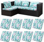 8Pcs Stretch Patio Cushion Covers,Outdoor Couch Covers Replacement,Outdoor Couch & Sofa Slipcovers,for Patio Furniture Cushion Covers,Washable Reusable urniture Protector(Hummingbird,8PCS)