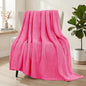 Whale Flotilla Extra Large Fuzzy Fleece Throw Blanket for Couch, 50x70 Inch Fluffy Warm Soft Jacquard Blankets for All Season, Lightweight and Cozy, Hot Pink