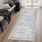 Runner Rug 2x5 Washable Non-Slip Kitchen Runner Rugs for Bathroom Laundry Room Grey Vintage Floor Carpet Runners for Hallway Entryway