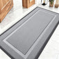 OLANLY Front Door Mat Indoor Outdoor Entrance, Waterproof All-Season, All-Weather Doormat, Sturdy Natural Rubber, Low Profile, Easy Clean Patio Porch Entryway Mat, 47x23, Silver Gray