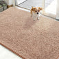 OLANLY Dog Door Mat for Muddy Paws 50x30, Absorbs Moisture and Dirt, Absorbent Non-Slip Washable Doormat, Quick Dry Chenille Mud Mat for Dogs, Entry Indoor Entryway Carpet for Inside Floor, Peach