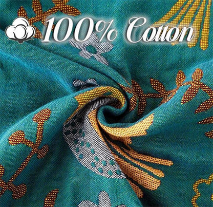 MSGKV Boho Throw Blanket 100% Cotton Blankets for Bed Couch 60''x80'', Spring Breathable Farmhouse Bird Blankets Quilt Muslin Home Decor