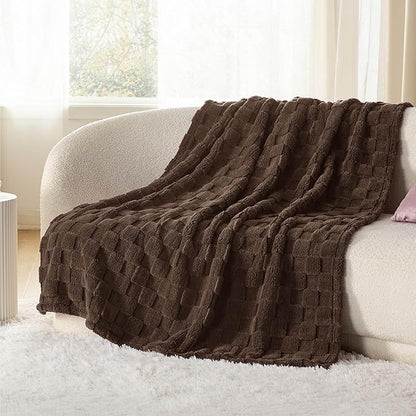 Bedsure GentleSoft Brown Throw Blanket for Couch - Super Soft Cozy Blankets Gifts for Kids Girls, Cute Small Fleece Throws for Bedroom Home Decor, 50x70 Inches