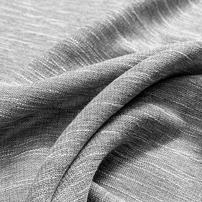 MYSKY HOME 95 Inch Curtains Farmhouse Light Filtering Privacy Curtain Drapes for Patio Door Living Room, Linen Look Texture Fabric Bohemian Draperies Soft Touch, 50x95, Dark Grey, 2 Panels