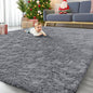 OLANLY 7x12 Machine Washable Large Area Rugs for Living Room, Bedroom, Soft Fluffy Shaggy Bedside Rug, Indoor Floor Carpet for Kids Girls and Boys, Dorms, Nursery, Home Decor Aesthetic, Light Grey