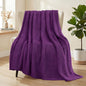 Whale Flotilla Extra Large Fuzzy Fleece Throw Blanket for Couch, 50x70 Inch Fluffy Warm Soft Jacquard Blankets for All Season, Lightweight and Cozy, Purple