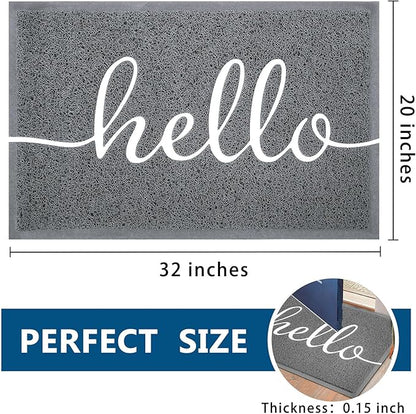 EARTHALL Funny Hello Mats Outdoor, Front Door Mat for Outside Entry, Doormat Outdor/Indoor Entrance, Front Door Rugs for Entryway Inside, Outside Mats for Home Entrance, Front Porch Decor 20"x32"