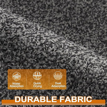 Mibao Front Door Mat, Dirt Trapper Welcome Mat for Outdoor Indoor, Non-Slip Waterproof Doormat, Durable Machine Washable Low Profile Entry Rug for Back Door Outside Patio Porch, 48" x 36", Grey