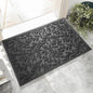Grey Leaves Outdoor Indoor Entrance Doormats, Absorbent Durable Heavy Duty Welcome Front Door Mat,Thick Natural Rubber Back,Easy Clean Entryway Mat 23x35 Inch, Low Profile