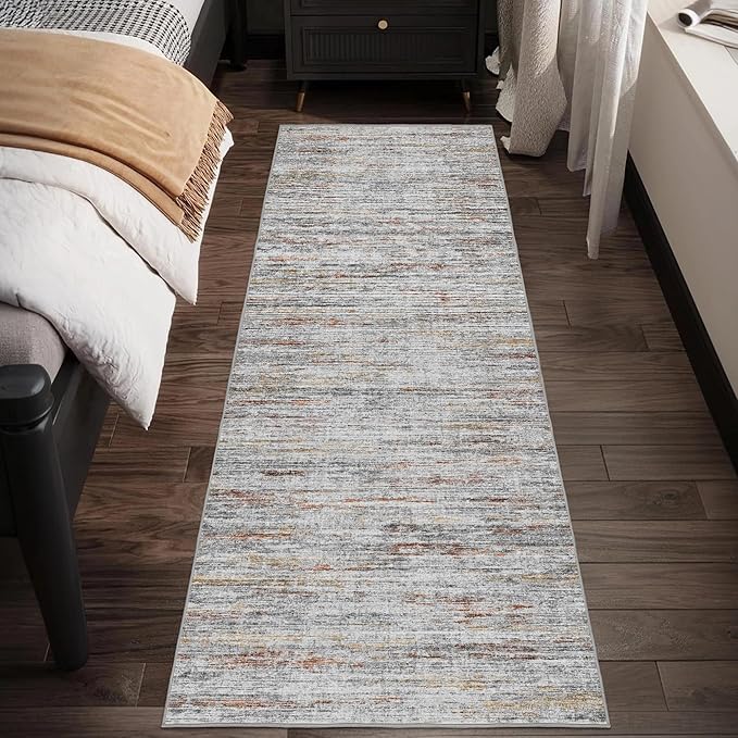 Washable Runners for Hallway 2x6 Runner Rug,Ultra-Thin Kitchen Runner Rugs,Non-Slip Backing Entryway Rug Runner,Abstract Carpet for Hallways,Bedroom,Dining,Laundry Room