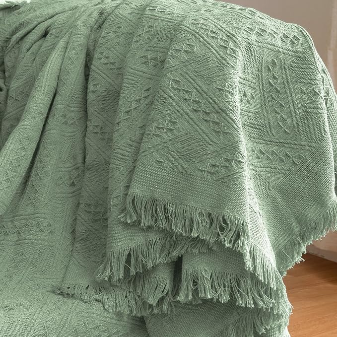 HOMERILLA Sectional Couch Covers for Sectional Sofa L Shaped Sofa Cover Blanket 2 Pieces L Shape Furniture Protector for Pets Dogs(Sage, Large)