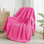 Exclusivo Mezcla Fleece Throw Blanket Extra Large, Super Soft and Warm Blankets for Couch, Sofa and Bed Waffle Textured, Cozy, Fuzzy and Lightweight (Hot Pink, 50x70 Inches)