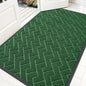 OLANLY Front Door Mat Indoor Outdoor Entrance, Waterproof All-Season, All-Weather Doormat, Sturdy Natural Rubber, Low Profile, Easy Clean Patio Porch Entryway Mat, Herringbone Brick (Green, 59x35)
