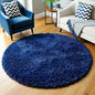 Amdrebio Navy Blue Small Round Rug 3Ft for Boys Room Bedroom, Circle Area Rugs for Kids Room, Living Room Decor Aesthetic, Fluffy Shag Fur Throw Royal Dark Blue Carpet for Dorm Playroom Baby Nursery