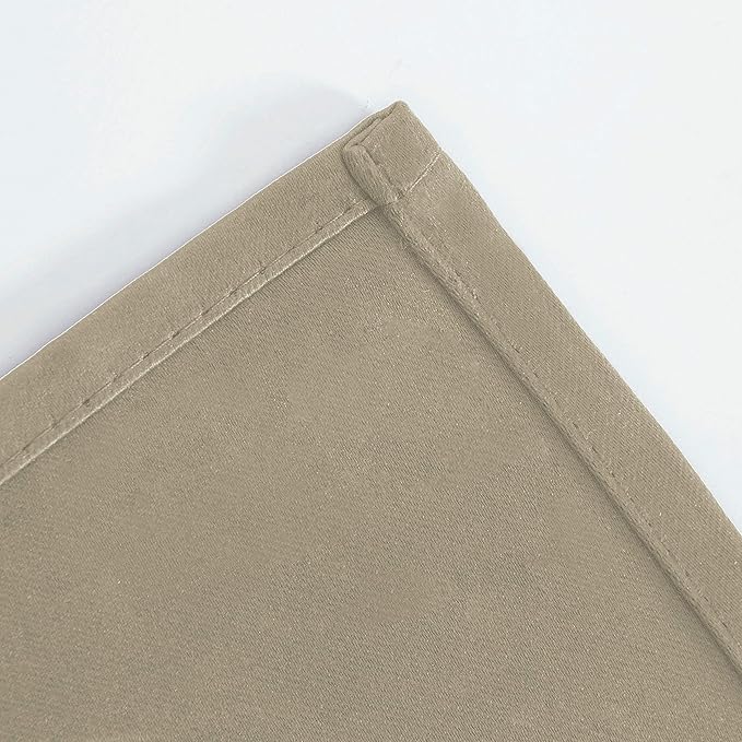 LEMOMO Beige Thermal Blackout Curtains/52 x 95 Inch/Set of 2 Panels Room Darkening Curtains for Bedroom