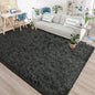Chicrug Soft Area Rugs for Bedroom Living Room Plush Fluffy Rug 3x5 Feet, Shag Furry Area Rug Carpet Non Shedding for Nursery Children Kids Girls Room Home Decorative, Dark Grey