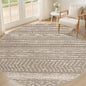Nakagishi Area Rug Living Room Rugs: 4X4 Machine Washable Boho Large Neutral Farmhouse Stain Resistant Moroccan Indoor Floor Carpet for Bedroom Nursery Dorm Dining Room Home-Dark Brown