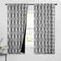 Beauoop 100% Blackout Curtains 63 Inches Long 2 Panels for Bedroom Living Room Grey Moroccan Geo Room Darkening Thermal Insulated Soundproof Rod Pocket Back Tab Window Treatments Drapes, 50x63