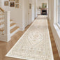 zesthome Washable Runner Rug 2.5x14 - Stain Resistant Entryway Rug,Ultra-Thin Kitchen Rugs, Anti Slip Backing Runner Rugs for Entrance Laundry Room Indoor Hallway (Cream/Beige,2.5'x14')