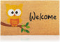 Owl - 17"x29" - Coir Door Mat with Heavy Duty Backing - Welcome Mats for Entryway, Porch - Anti-Slip PVC & Coconut Fiber Surface - Natural Home Accessories, Minimalist Original Design