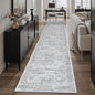 Runner Rug 2x12 Washable Non-Slip Hallway Runner Rugs for Kitchen Bathroom Laundry Room Grey Vintage Floor Carpet Runners for Hallways Entryway