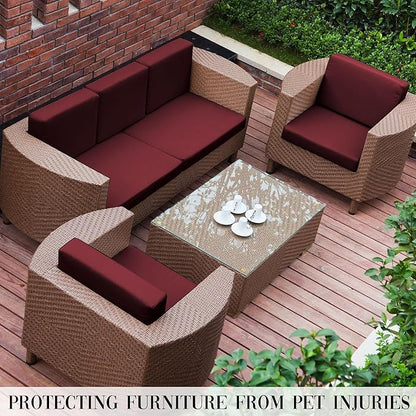 Outdoor Cushion Covers Set,14PCS Patio Furniture Couch Seat Slipcovers, Replacement for Sofa Sectional Chair(Cover，Only)