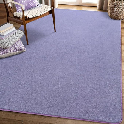 Amearea Modern Soft Hallway Runner Rug, 2x6 Purple Fluffy Bedroom Bedside Rugs, Washable Long Runner Rugs for Hallway, Non Slip Memory Foam Rug Carpet for Entrance Kitchen Living Room Decor