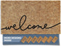 Barnyard Designs Doormat Welcome Mat for Outdoors, Large Front Door Entrance Mat, Brown (Cursive Welcome, 30x17)