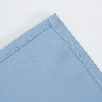 LEMOMO Sky Blue Blackout Curtains 66 x 63 Inch Length/Set of 2 Curtain Panels/Thermal Insulated Room Darkening Blackout Curtains for Bedroom