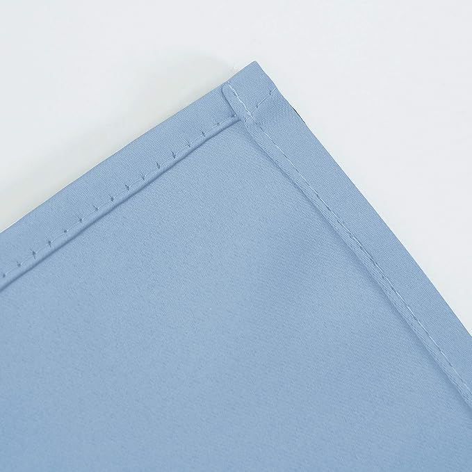 LEMOMO Sky Blue Thermal Blackout Curtains/52 x 108 Inch/Set of 2 Panels Room Darkening Curtains for Bedroom