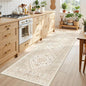 Kitchen Runner Rug Non Slip Washable 2.5x8, Soft Low Pile Entryway Rug Runners for Hallways,Carpet Runner for Living Room,Kitchen, Laundry, Bathroom(Cream/Beige,2.5'x8')