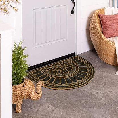 Mohawk Home Swirl Style Casual Ornamental Charcoal 2' X 3' All Weather Outdoor Door Mat Perfect for Porch, Garage