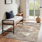3x4 Washable Entryway Area Rug: Modern Abstract Small Runner Rug for Hallway Soft Non Slip Door Mat with Rubber Backing Low Pile Thin Floor Carpet for Kitchen Bathroom Bedroom Indoor 3x4 Brown/Brick